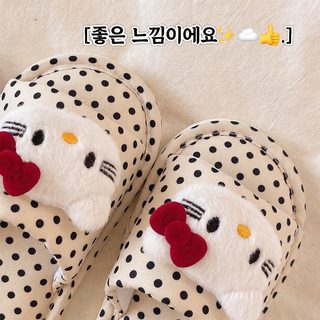 헬로키티 여성 사계절 실내 슬리퍼 귀여운 캐릭터 통기성 미끄럼 방지 EVA