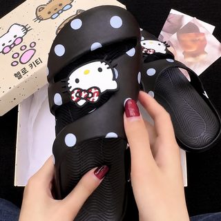 고양이 쿨 슬리퍼 여성 일본계 복고풍 밖 편안한 해변 캐주얼 비치 슈즈 밖
