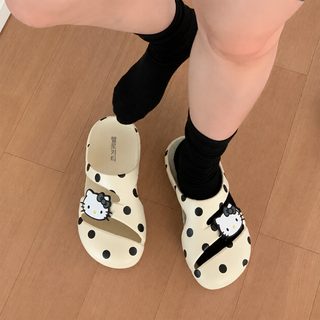 休闲防滑沙滩舒适软底包头凉拖鞋正版HelloKitty夏女士网红洞洞鞋