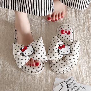 만화 고양이 슬리퍼 여자 파점 소프트 베이스 사계절 집에서 캐주얼 한 발