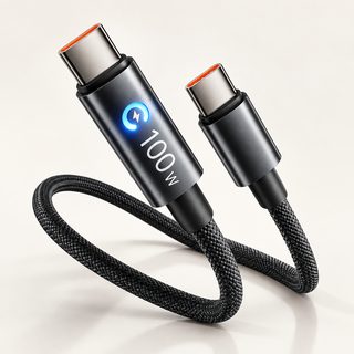 100W 영채 뜨개질 밴드 램프 고속 충전 CC 데이터 케이블은 애플 17 화웨이 휴