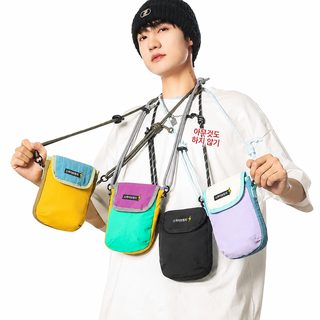 2026 신형 덮개식 양기 배색 어린이 외출 핸드폰 가방 가벼운 여행 휴대용 남