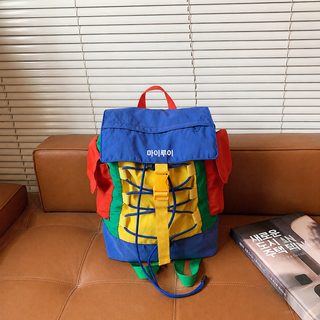 2026 신형 대용량 백팩 초중고생 책가방 배색 양기 줄뽑기 남녀동 여행 아웃도어 가방