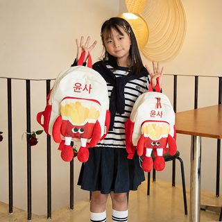 유치원 책가방 어린이 만화 감자튀김 아기 작은 배낭 초경량 부담 감소 남