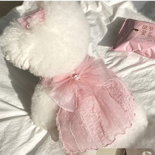 강아지 고양이 여름 얇은 공주 웨딩 드레스 원피스 푸들 포메라니안 비숑