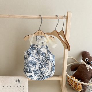 반려동물 여름 옷 중국풍 청화백자 끈나시 조끼 테디 포메라니안 비숑 소형