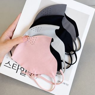 여름용 블랙 코팅 자외선 차단 마스크 얇은 무봉제 쿨링 통기성 입체 얼굴