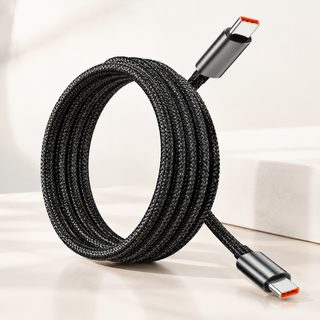 X18 마그네틱 아연합금 브레이드 C타입 고속충전 케이블 240W PD 태블릿용 1m
