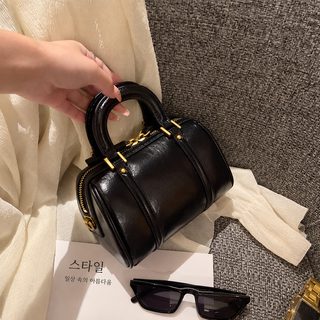 여성 미니 보스턴백 빈티지 원통형 토트 숄더 크로스백 데일리 가방