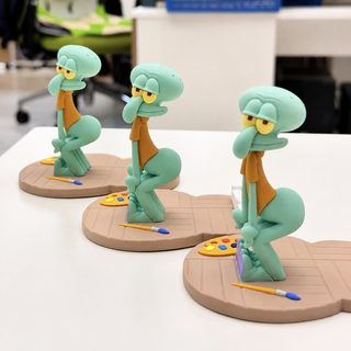 新品章鱼哥手机支架稳固创意卡通海绵宝宝手办礼物装饰配件