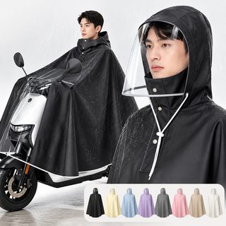 대형 안면가리개 전동자전거 오토바이 우비 롱타입 전신 방수 우의