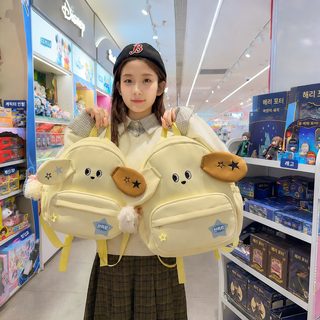 어린이 강아지 백팩 남녀 어린이 나들이 만화 개학 책가방 초중고생 가벼운 백팩 소녀 가방
