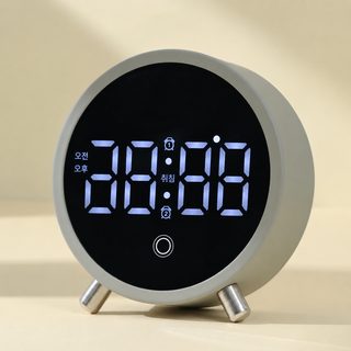 초슬림 LED 디지털 탁상시계 대형 숫자 무소음 플러그인 어린이 학생 전자