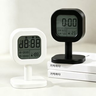 디지털 탁상시계 온습도 표시 전자 알람시계 학생용 모던 미니 시계