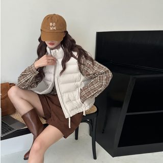 2026 봄 신상 면 조끼 여성 칼라 통근풍 슬림형 얇은 조끼 외장 조끼 날씬해 보인다