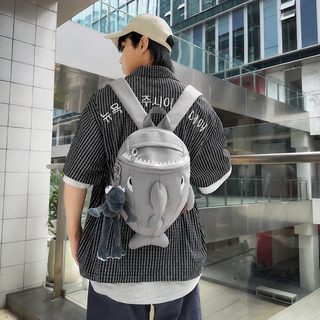 귀여운 만화 라이딩 배낭 여자 상어 장난꾸러기 어린이 책가방 여행 붐 쿨 미국식 기관차 학생 백팩