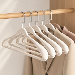 무흔적 와이드 숄더 옷걸이 미끄럼 방지 두꺼운 플라스틱 성인용 학생 기숙