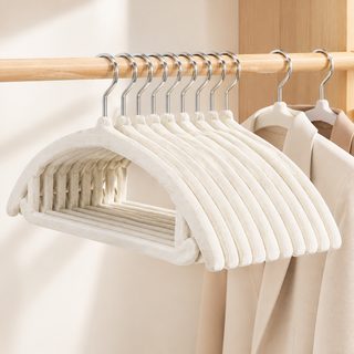 반원형 벨벳 옷걸이 집 굵고 길게 넓은 호형 미끄럼 방지 걸이 흔적 없는 어