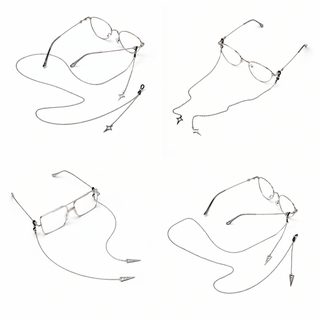 미끄럼 방지 유행 스테인리스 안경 체인 거울면 펀칭 삼각 장식 펜던트 안