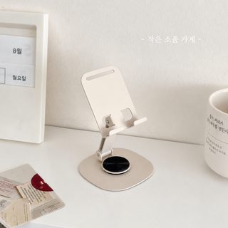 360도 회전 접이식 휴대폰 거치대 높이 조절 풀메탈 데스크탑 스마트폰 스탠