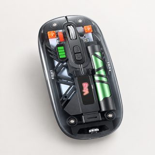 크로스보더 공장 무선 Bluetooth 듀얼 모드 투명 마우스 대전체 디스플레이 컴