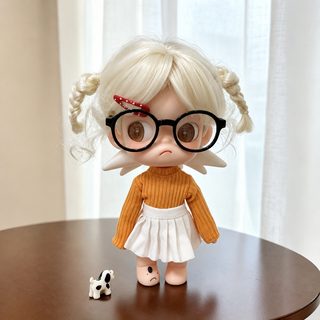 8분 인형 옷 가즈지에 데일리 기본 티셔츠 플리츠 스커트 코디 세트