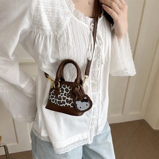 소녀 호피 무늬 조개 숄더백 서양식 패션 크로스백 고양이 미니 소향풍 여자 가방 잔돈 숄더백