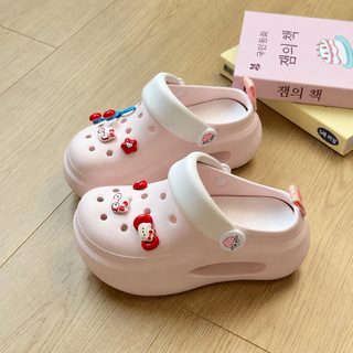 고양이 구멍 신발 귀여운 취미 액세서리 두꺼운 밑창 키높이 편안한 여름