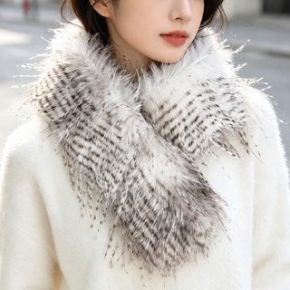 보온 마그네틱 목도리 칠면조 털목도리 그라데이션 레오파드 수술 털목도리