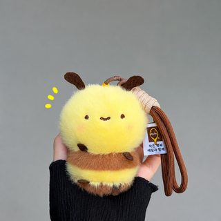 귀여운 꿀벌 털털 책가방 걸이 피규어 열쇠고리 걸이 캐릭터 가방 걸이 인형 동물 귀여움