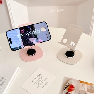 순색 금속 접을 수 있는 회전 핸드폰 데스크톱 지지대 소녀 학생 생방송 추