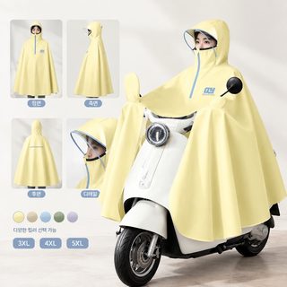 전연 전동차 오토바이 전신 우비 성인 남녀 PVC 방수 라이딩 우비 3XL~5XL