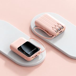 3C 인증 미니 보조배터리 일체형 케이블 휴대용 5000·10000·20000mAh 로고 주문