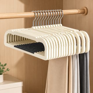 논슬립 바지걸이 옷장 공간절약 무자국 바지 정리 옷걸이 기숙사 빨래걸이
