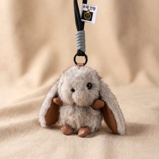 신형 완고 토끼 털털 걸이 피규어 귀여운 토끼 열쇠고리 학생 책가방 걸이 모조 밍크 가방 걸이