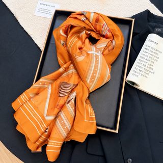 올바른 버전 H집 스카프에 긴 스카프 끈 나시 여름 자외선 차단 스카프 여행