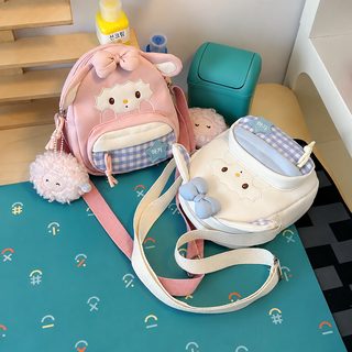 어린이 귀여운 캐릭터 양 크로스백 여자 어린이 패션 캐주얼 가벼운 가방