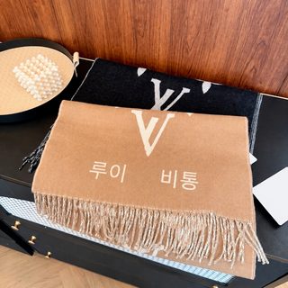 올바른 버전의 양면 캐시미어 고급감 가을겨울 목도리 여자 알파벳 노화 블