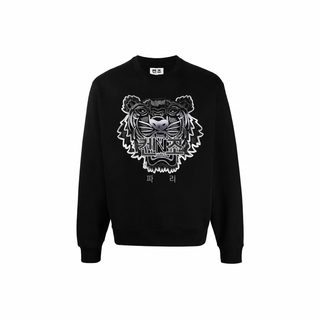 대외무역 3표 완비 켄조 호랑이 머리 자수 라운드 맨투맨 남녀 가을 겨울 트