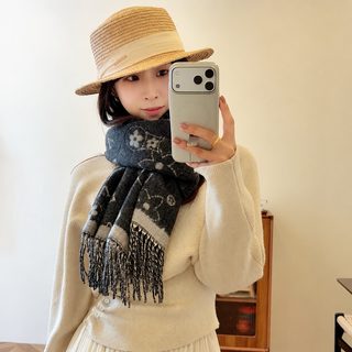 2026 핫한 가을 겨울 곰돌이 목도리 여성 백합 패션 신상 모조 캐시미어 목도