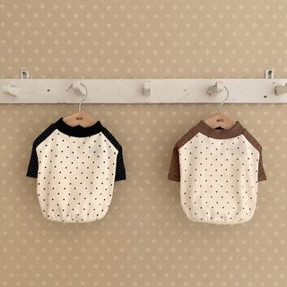 소형견 강아지 고양이 도트 이너웨어 티셔츠｜토이푸들 포메라니안 비숑용