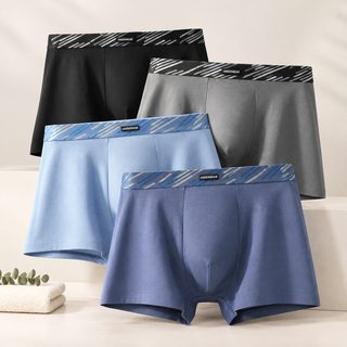 10A 세균 억제 남성 순면 드로즈 사각팬티 가을 겨울 통기성 탄력 빅사이즈 L