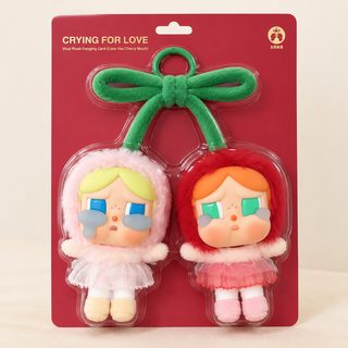 双子樱桃娃娃CRYBABY爱神的眼泪搪胶毛绒吊卡甜在一起超高质量