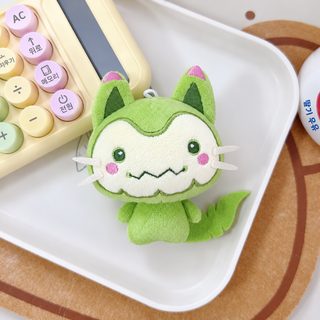 신형 그린 야옹이 고양이 봉제인형 키링 가방 걸이 친구 생일선물
