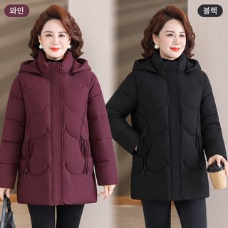 棉服女2026新款中长款宽松加大码洋气妈妈中老年加厚保暖奶奶装
