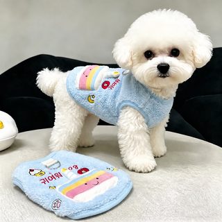 애완견 옷 가을/겨울 기모 귀여운 캐릭터 피규어 기모 테디 비숑 시나리 소