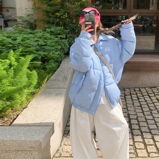 한국판 헐렁헐렁 캐주얼 면복 여자 겨울 미국식 빈티지 면옷 외투 작은 사람들 날씬해 보인다 빵옷 2026
