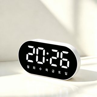 LED 전자시계 학생용 책상 알람시계 큰 숫자 디지털 시계 요일 표시 무음 야