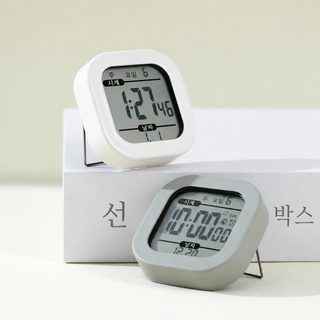 학생용 전자시계 미니 탁상 알람시계 LCD 디지털 타이머 캘린더 24시간 요일