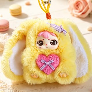 18cm 스위트 토끼 봉제인형 키링 비닐 페이스 가방 장식 인형